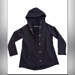 Zara Black Hooded Coat